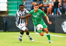 Mario García, durante el partido ante el castellón en Castalia