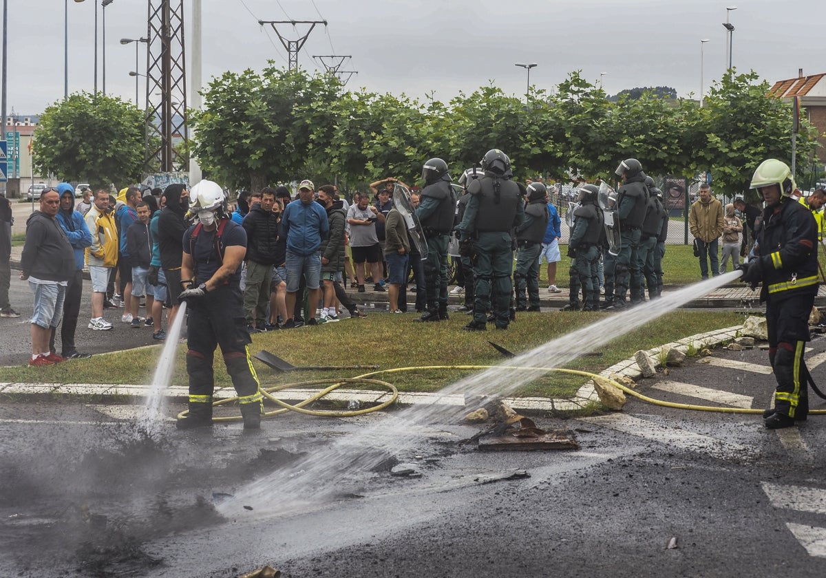 Piquete vivido en la huelga del metal de 2022.
