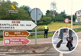 El denunciado fue interceptado conduciendo un patinete eléctrico en la CA-136.