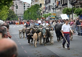 Imagen de archivo de la última 'pasá' celebrada en las calles de Santander, en 2014.