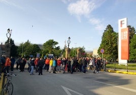 Trabajadores de Reinosa Forgings & Castings durante la jornada de huelga del pasado miércoles.