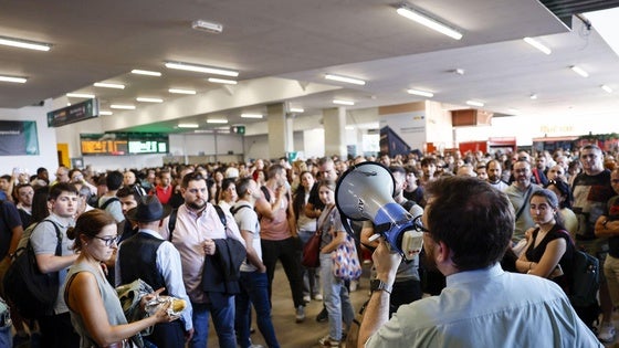 Imagen de la estación de Chamartín a primera hora de la tarde.