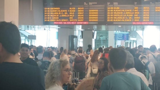 Imagen de la estación de Chamartín a primera hora de la tarde.