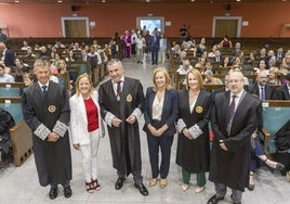 López Moral, Isabel Urrutia, Carlos Pérez, María José Revuelta, Pilar Jiménez y Jesús Arteaga