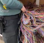 Fotografía de archivo de otro robo de cobre en España.