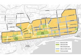 Mapa de la propuesta de Zona de Bajas Emisiones de Santander, que solo afectará al Ensanche.