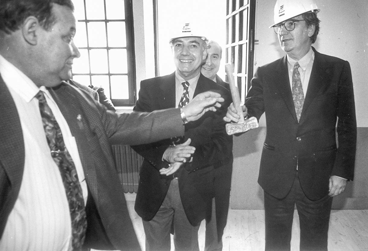 El proyecto de rehabilitación dirigido por Luis de la Fuente Salvador se intentó supeditar en lo posible al diseño original que habían planeado Bringas y Riancho.
