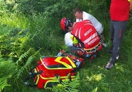 Evacuada con posibles fracturas vertebral y costal una mujer que se cayó de un caballo en Abiada