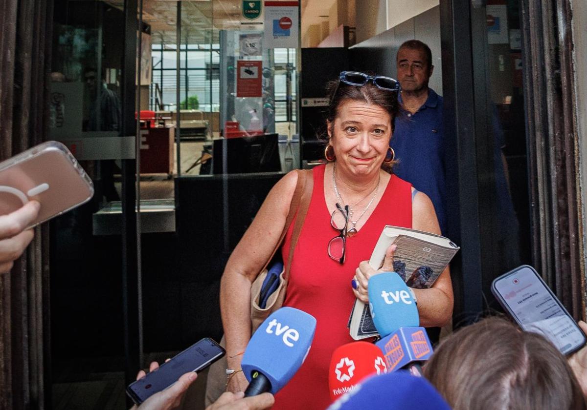 Leire Díez, el pasado 3 de junio, en la sede del PSOE en Madrid.