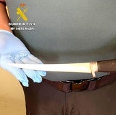 El cuchillo utilizado para el robo era un deshuesador de 18,5 centímetros.