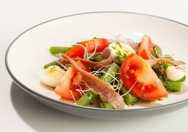 Judías verdes con tomate.