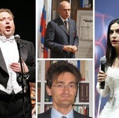 José Manuel Conde, Fernando Mirapeix, Francsico A. González Redondo y Odette Álvarez, galardonados de este año.