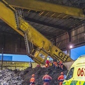 Accidente por el fallo de una gran grúa el miércoles en Global Steel Wire.