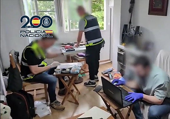 Uno de los registros llevados a cabo por la Policía Nacional.