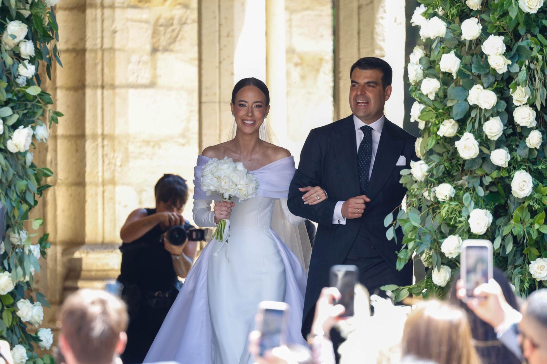 Nacho Boluda y Lucía Gutiérrez Alonso ya como marido y mujer.