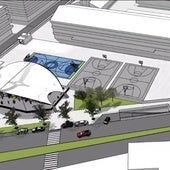 Recreación del proyecto del parking subterráneo y reurbanización del entorno.