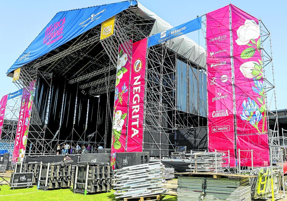 Escenario de Música en Grande, en los días previos a su celebración