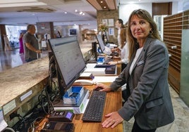 Susana, en la recepción del Santemar.