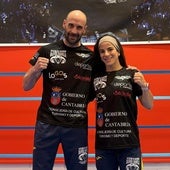 Dani Rasilla y Mari Luz 'La Joyita' Peral en el gimnasio.
