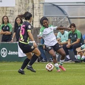 El Racing femenino, en el campo de El Astillero.