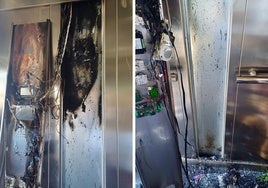 Los ascensores de la calle Castilla, sin servicio por un incendio provocado