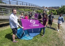El Consejo de la Juventud de Cantabria puso una tienda de campaña en la S-20.