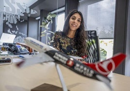 Paula Pérez, en las oficinas de Viajes Sanander.