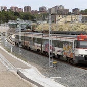 Un tren a su paso por Nueva Montaña