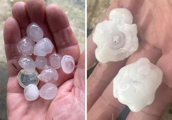 Granizo caído en Rocamundo y en la zona norte de Burgos.
