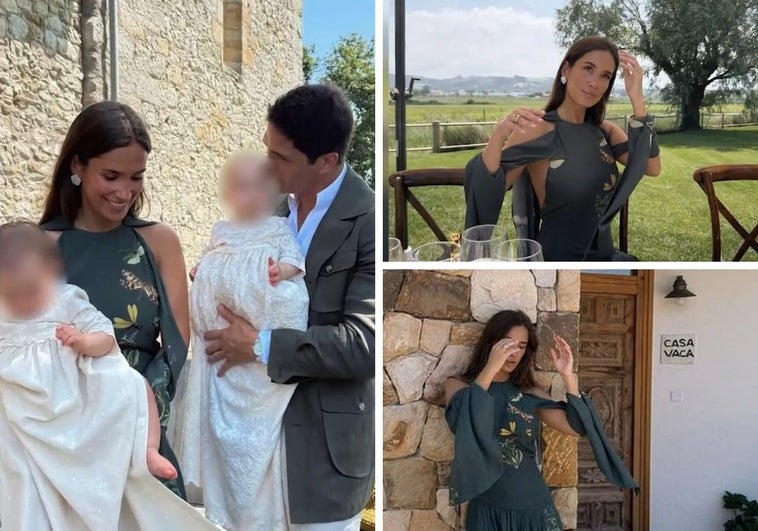 Imágenes compartidas este fin de semana por María Pombo del bautizo de sus sobrinas y del jardín y la puerta de Casa Vaca, donde toda la familia se reunió para la celebración.