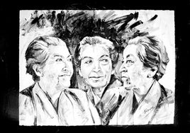 Retratos de Gabriela Mistral de la artista Mª Luisa Martínez León.