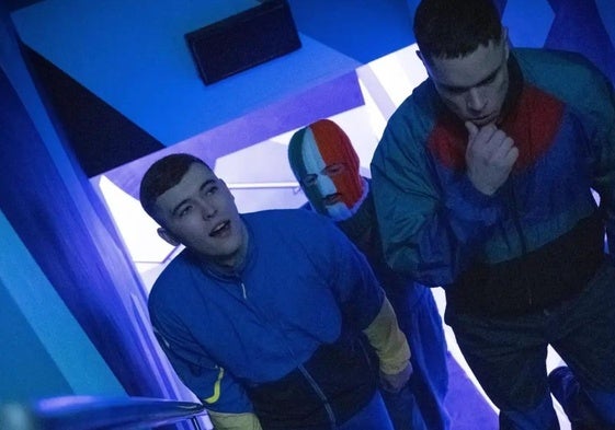 El trío de rap llamado Kneecap.