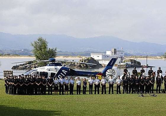La presentación del dispositivo de verano celebrado esta mañana en la península de la Magdalena.