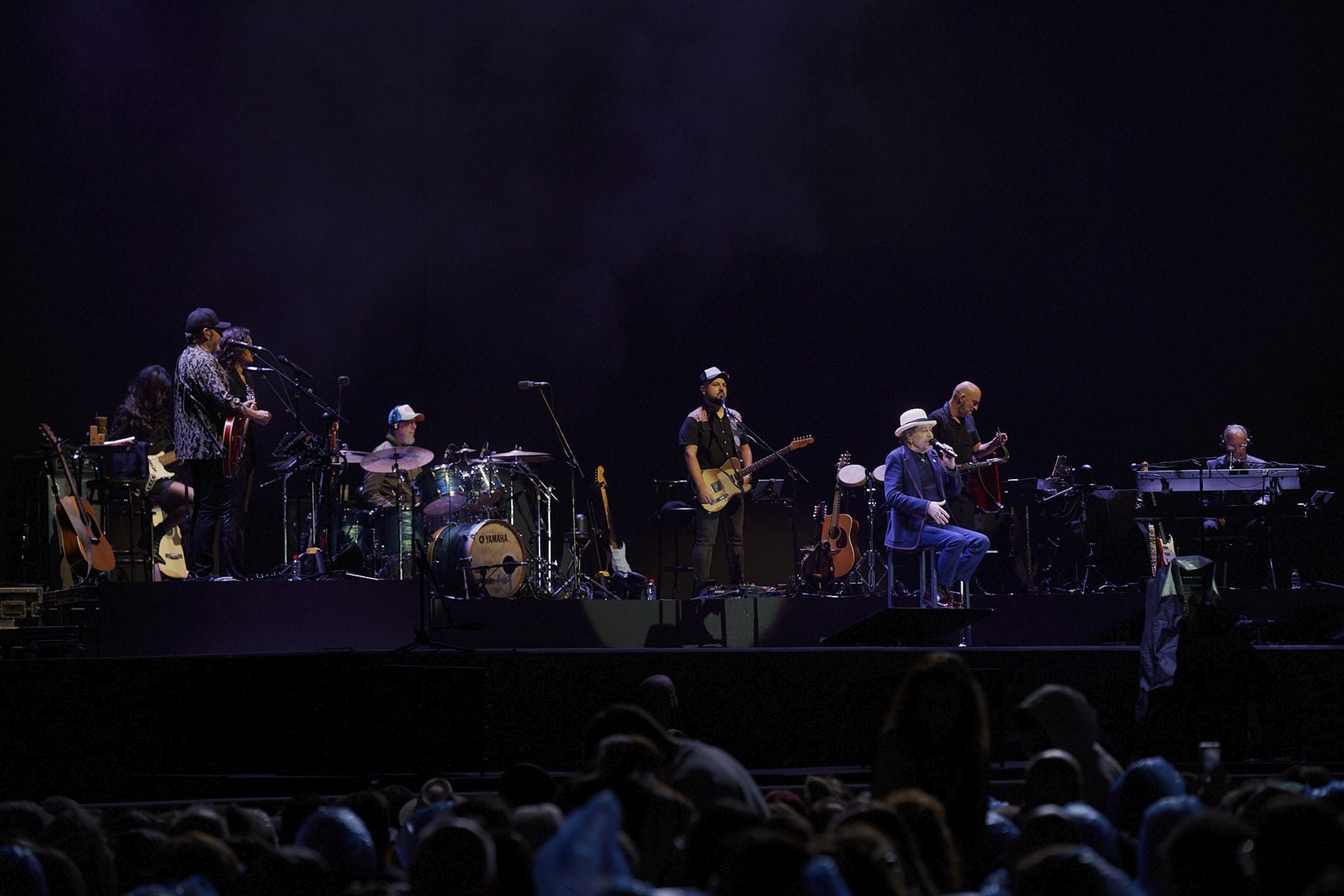 Toda la banda en el escenario.