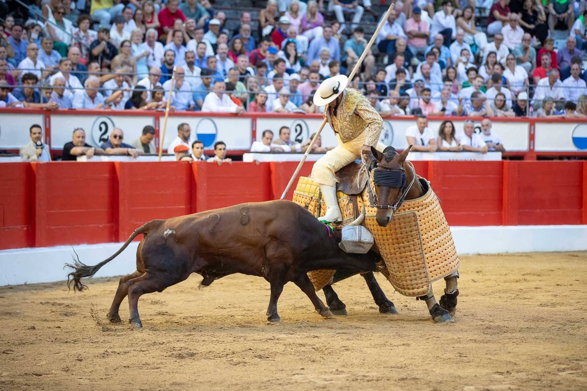 Javier Martín pica al último de la corrida.