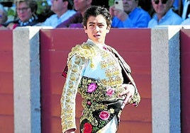 El joven novillero Marco Pérez,