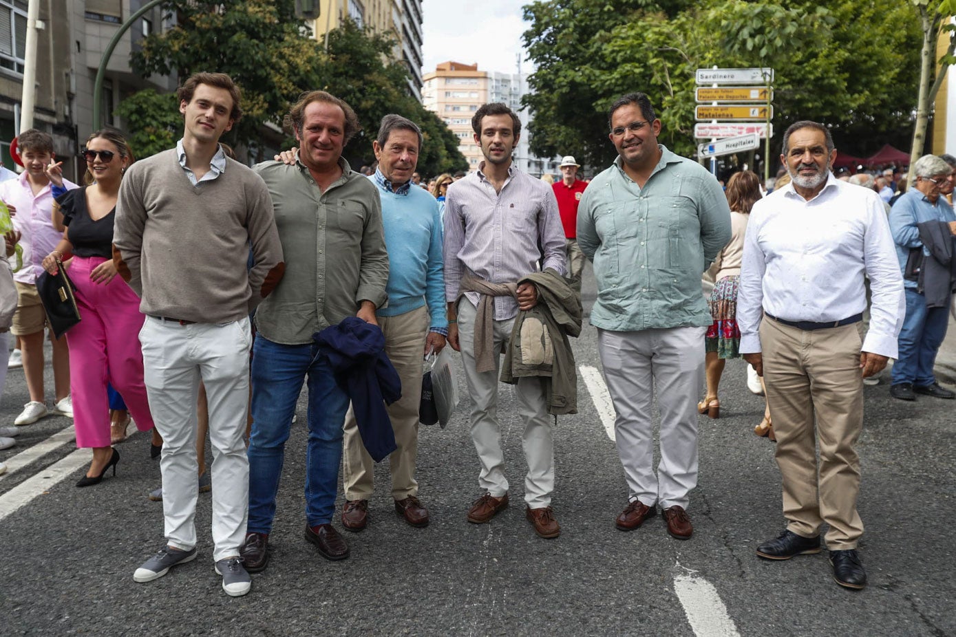 Pepe Burdiel, Ignacio Amado, Jesús Martínez, Álvaro Burdiel, Emilio de la Rosa y Juan Calahorra.