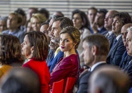 La reina Letizia en la inauguración del Centro Botín en 2017.