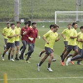 La plantilla, en La Albericia.