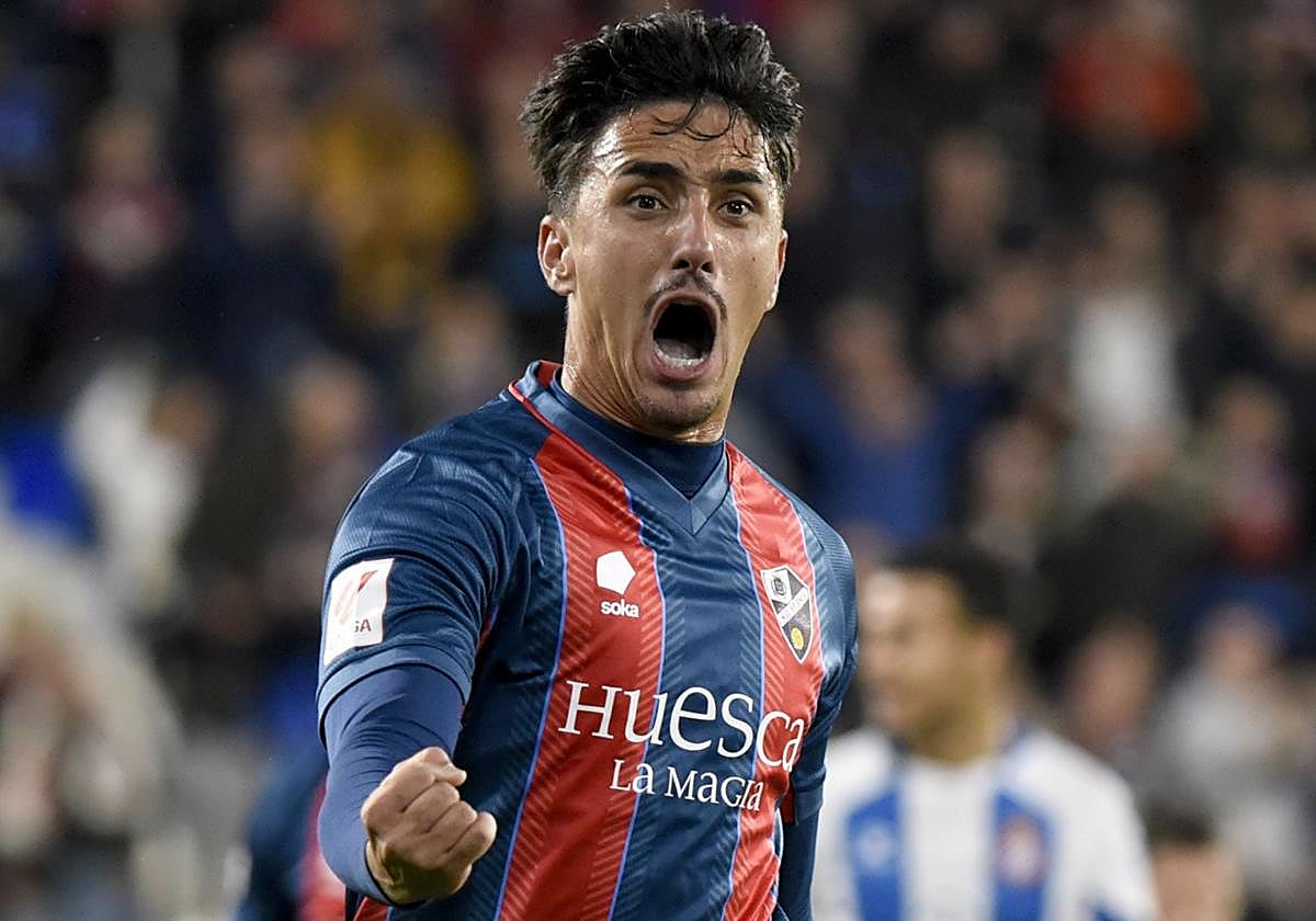 Ignasi Vilarrasa, en un encuentro con el Huesca.