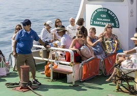 Turistas en la pedreñera