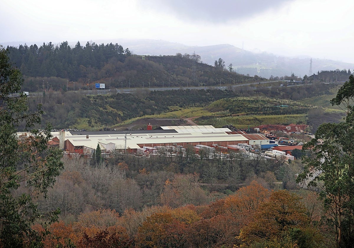 Terrenos de la antigua Tejera en Las Navas, donde se proyectaba la planta de biogás en Cabezón de la Sal.