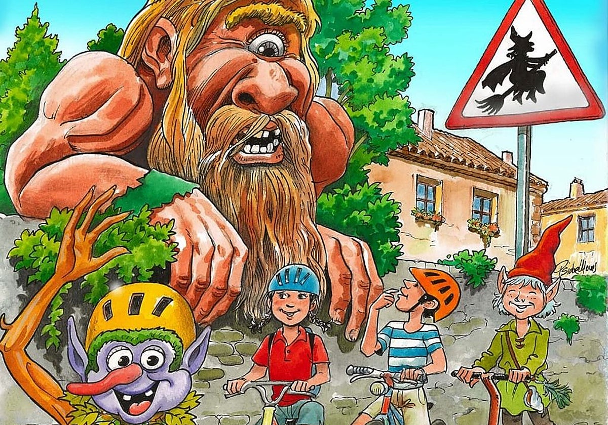 Cartel de la fiesta de la mitología en Barriopalacio de Anievas.