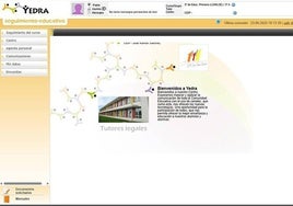 Captura de pantalla de la plataforma educativa Yedra.
