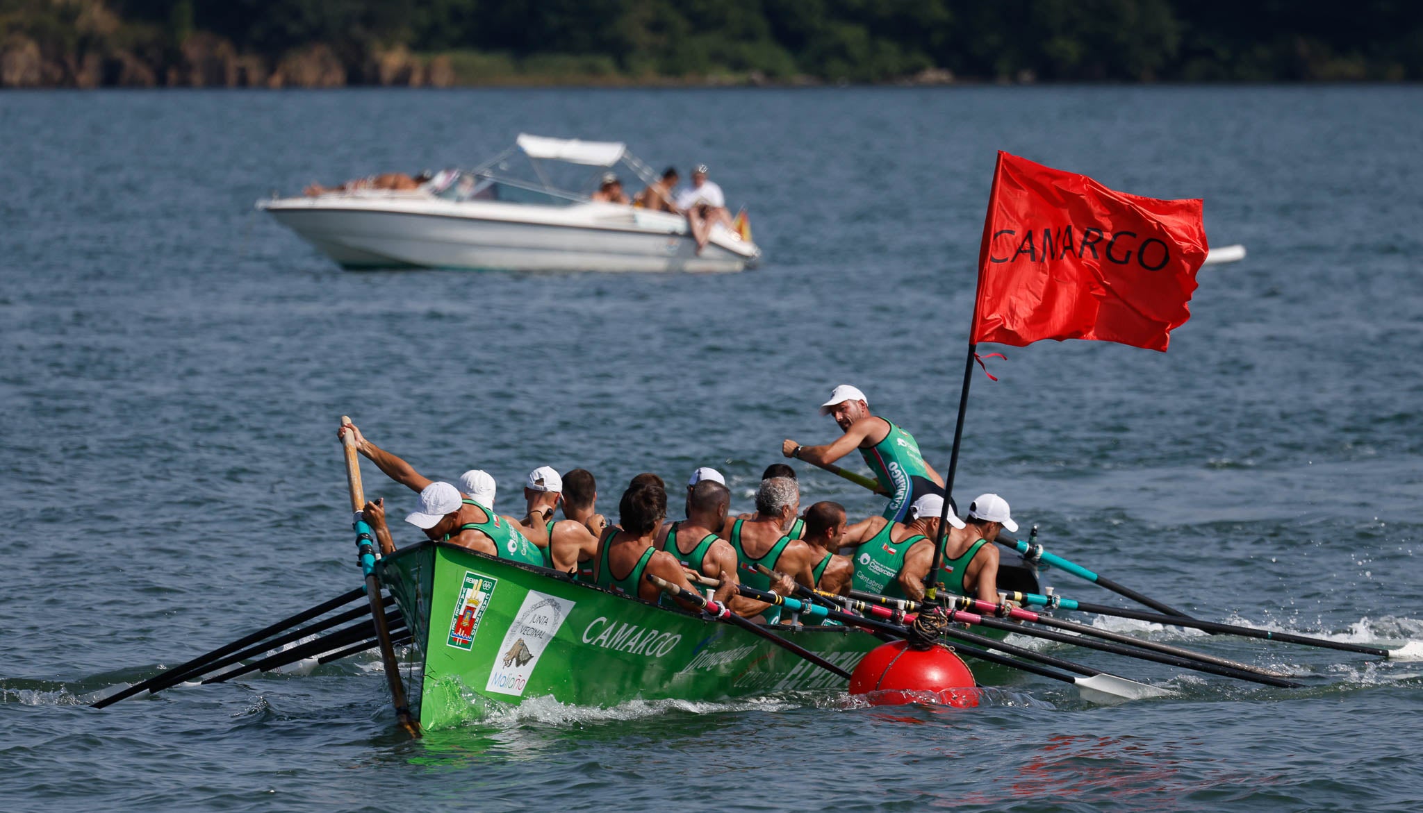 Camargo, en uno de los virajes de la primea tanda. Los anfitriones fueron undécimos.