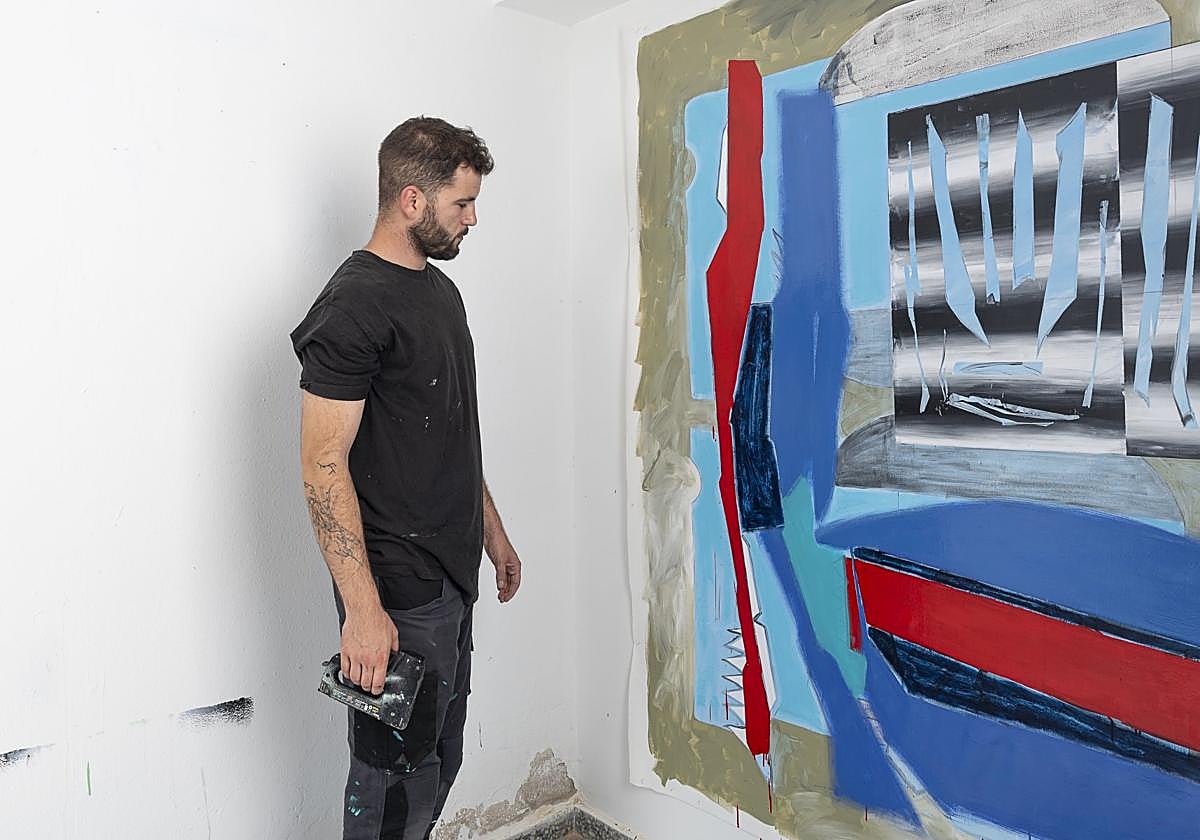 Néstor del Barrio se nutre de iconografía del universo de internet, en diálogo con la tradición pictórica del paisaje.