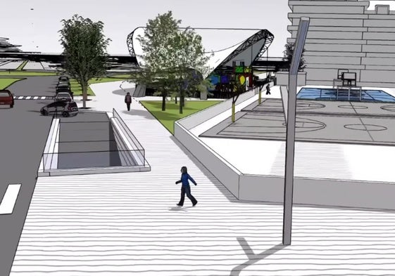 Recreación del parking subterráneo y la reurbanización del entorno.