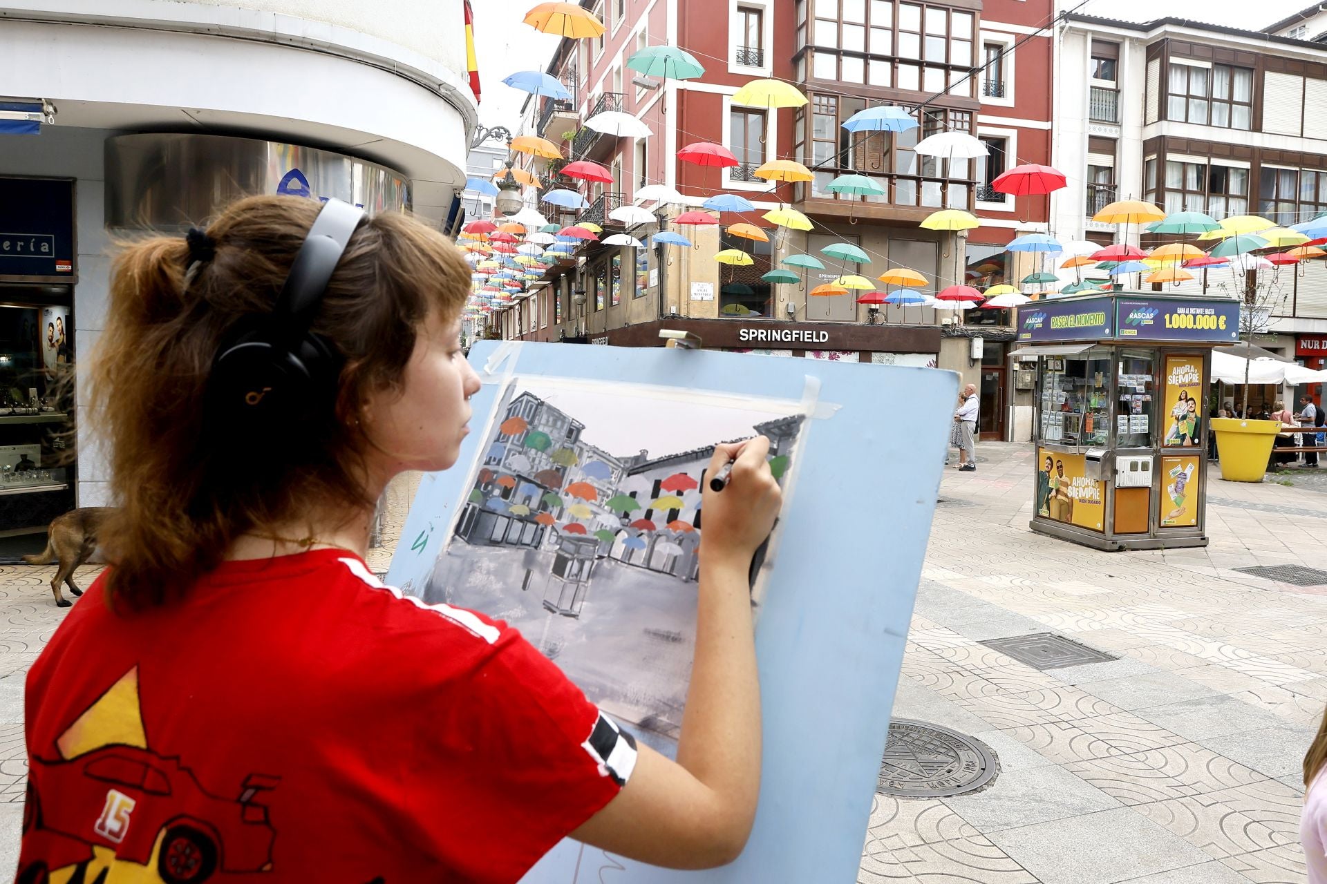 Las calles llenas de paraguas, inspiraron alguans piezas.