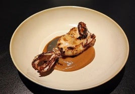 Este plato es una elaboración del restaurante Alejandro Serrano, de Miranda de Ebro.