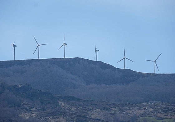 Parque eólico de Cañoneras, en Soba.